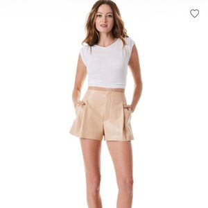 Alice + Olivia High Waist Tan Shorts